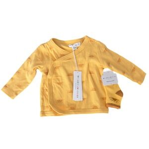 Willow + Whimsy Bon Bebé Baby Kimono Top Socks Set Sun Print‎ Yellow 6-9M NWT